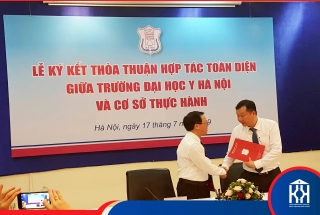 LỄ KÝ KẾT THỎA THUẬN HỢP TÁC TOÀN DIỆN GIỮA BỆNH VIỆN UNG BƯỚU HÀ NỘI VÀ TRƯỜNG ĐẠI HỌC Y HÀ NỘI